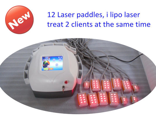 Abs Plastic Lipo Laser Machine Body Slimming , Weight Loss Machine 12 Pads Diodes Lipo Laser